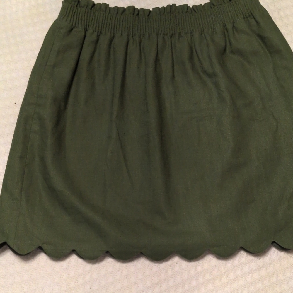 J. Crew Dark Green Mini Skirt